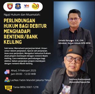 Ngaji Hukum dan Muamalah : Perlindungan Hukum Bagi Debitur dalam Menghadapi Rentenir/Bank Keliling