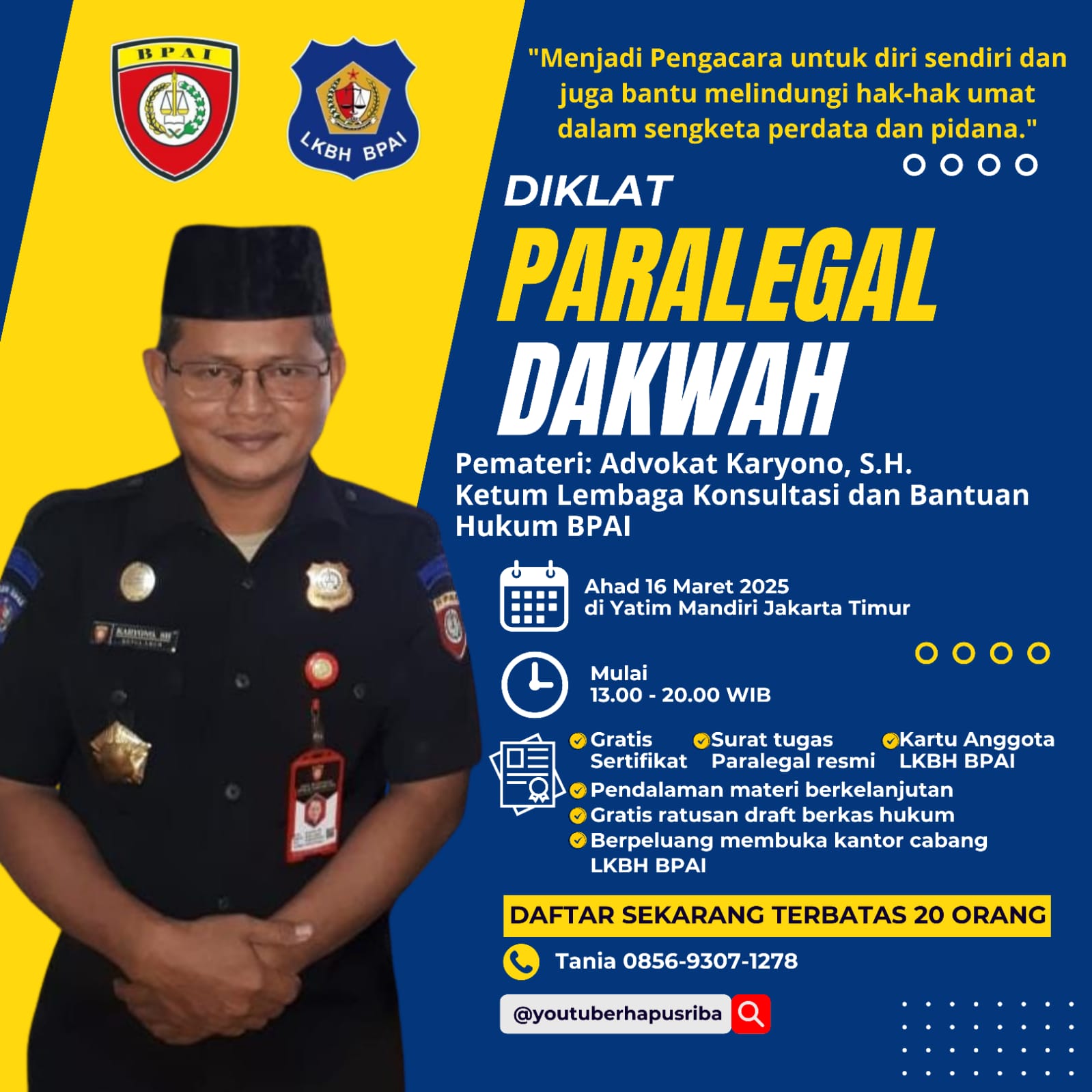 Pelatihan Paralegal Dakwah Angkatan Ke-8